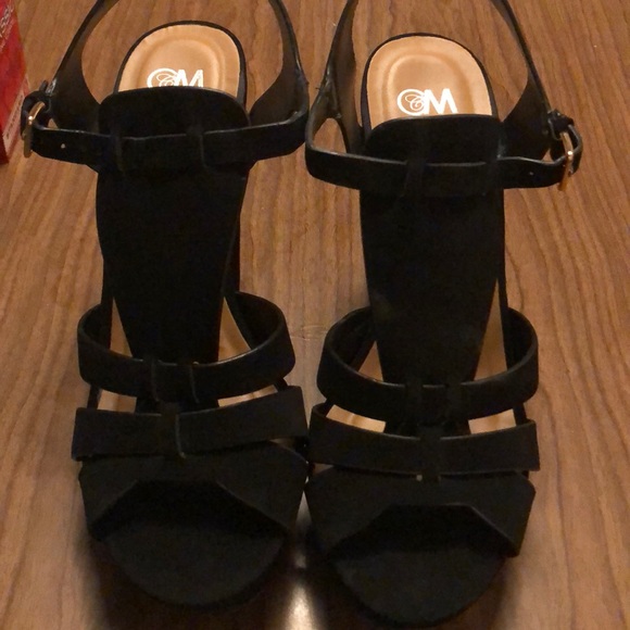 Black Wedge Heels - Picture 2 of 4